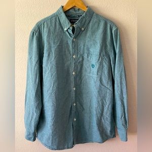 Men’s Chaps Long Sleeve Button Down Shirt Size Large